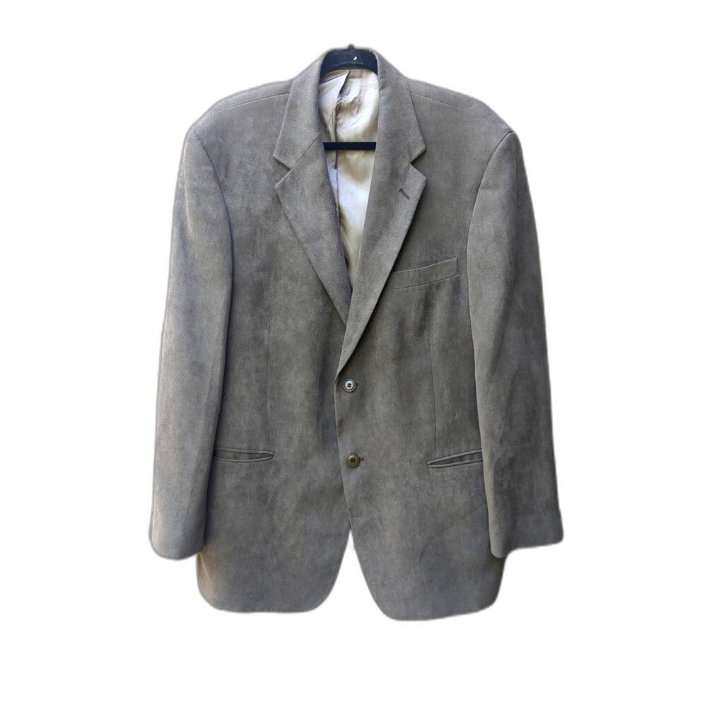 ANDREW FEZZA Taupe Corduroy Blazer Sports Jacket, Size 44 R EUC